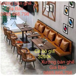 Sofa băng ghế bọc da cam