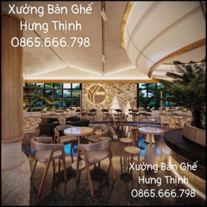 Bộ ghế gỗ bọc nệm tròn