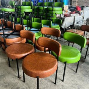 Ghế bành da tròn không tay nhiều màu