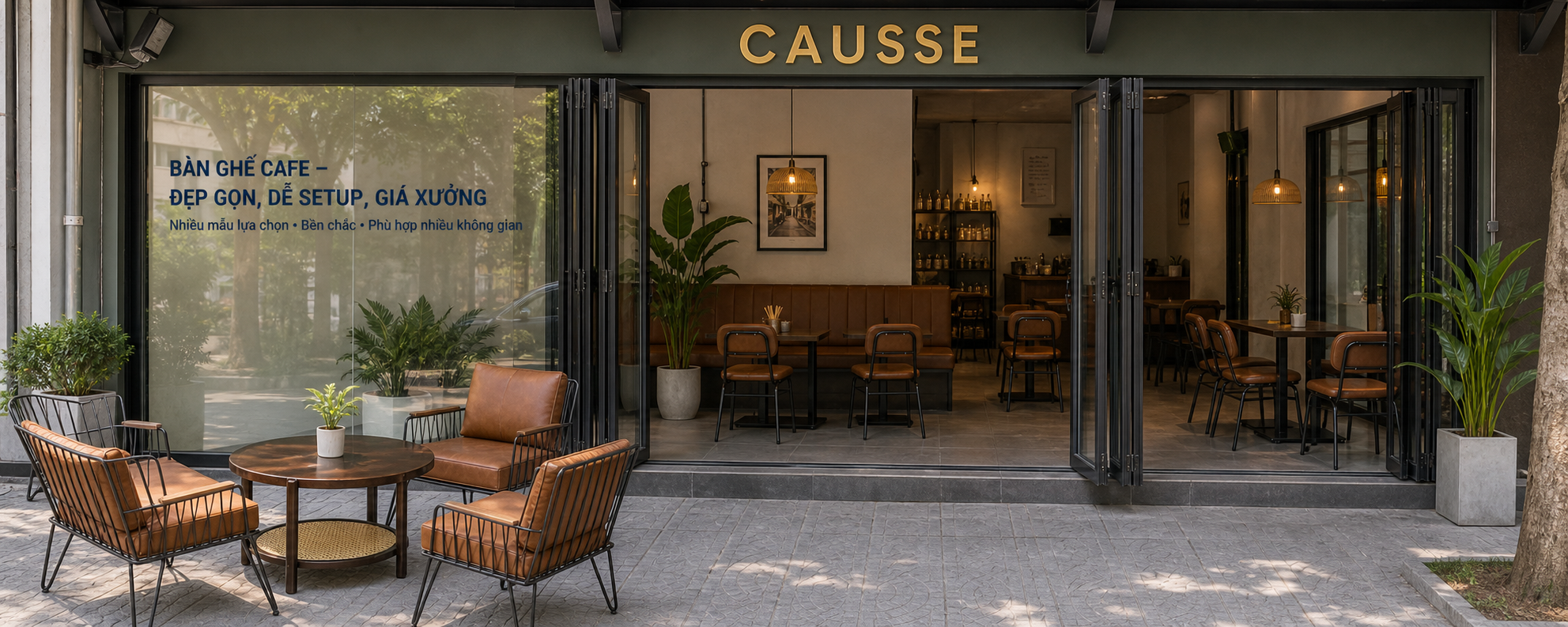 Banner Causse quán cafe
